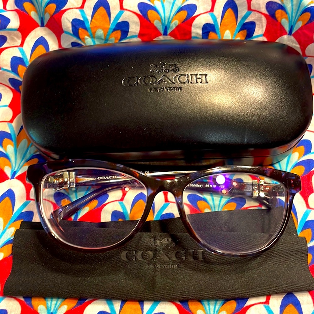 Coach style #HC6087  blue tortoise eyeglasses
